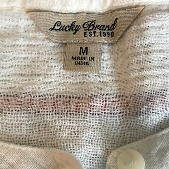 Lucky Brand Red White  & Blue Striped Sleeveless top Size M - Picture 6 of 8